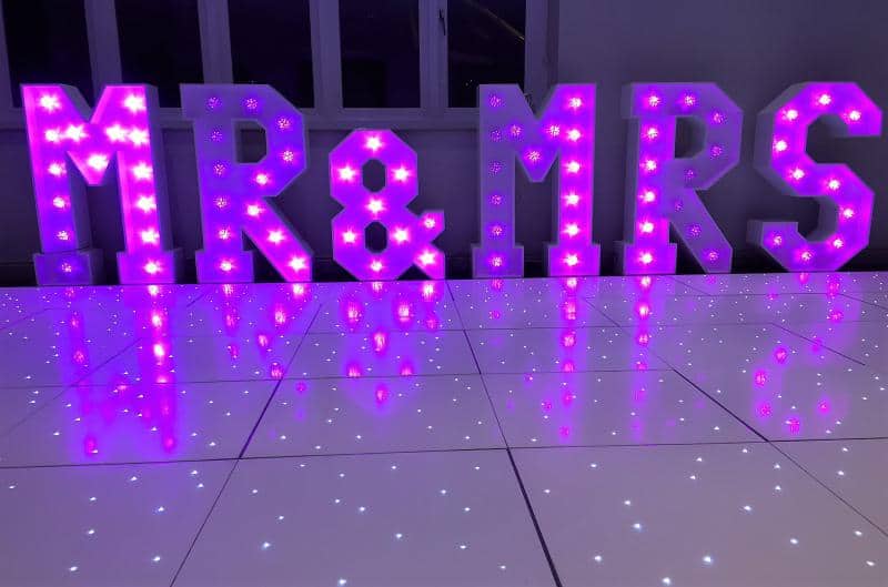 Mobile Disco Hire In Solihull with Led Dance floor and led Letters
